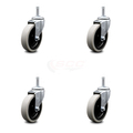 Service Caster Choice Bussing Utility Cart Swivel Caster Replacement Set CHO-SCC-GR05S410-TPRS-716138-4